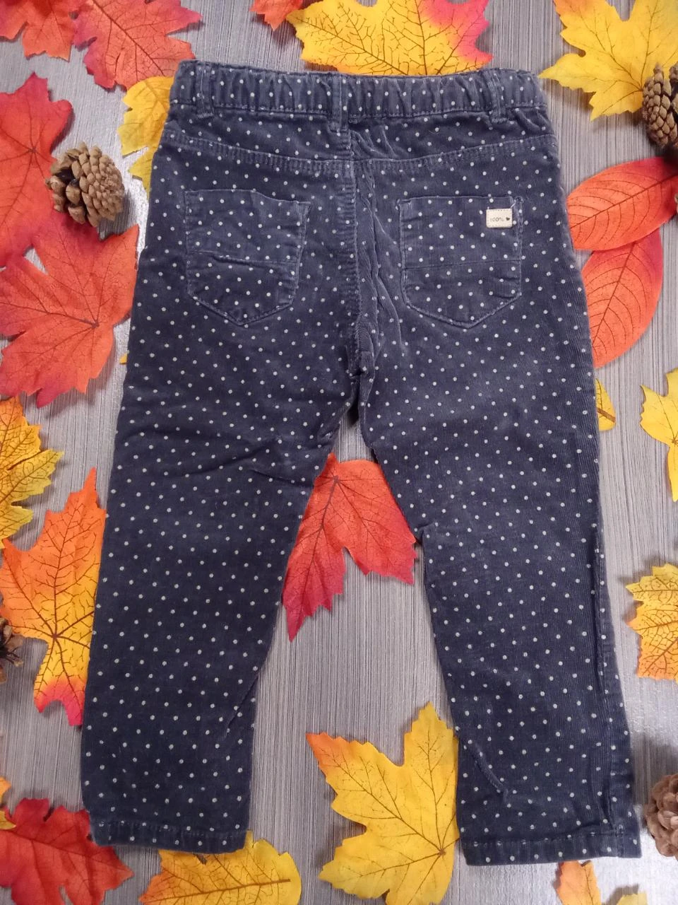 Pantalón gris con lunares beige Zara 18-24 meses – photo 2